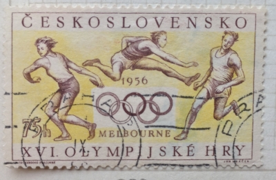 Почтовая марка Чехословакия (Ceskoslovensko ) XVI. Olympic Games Melbourne | Год выпуска 1956 | Код каталога Михеля (Michel) CS 967