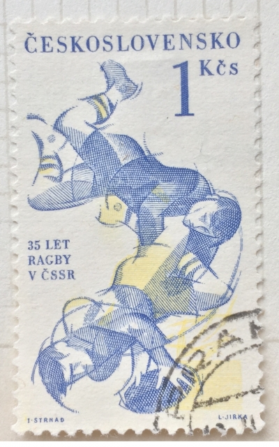 Почтовая марка Чехословакия (Ceskoslovensko ) Rugger (35th Anniversary of Rugby Football in Czechoslovakia) | Год выпуска 1961 | Код каталога Михеля (Michel) CS 1248