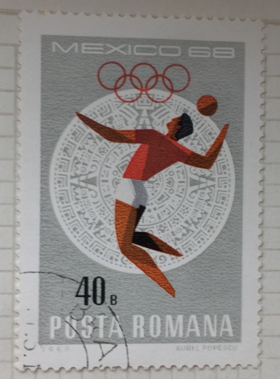 Почтовая марка Румыния (Posta Romana) Volleyball | Год выпуска 1968 | Код каталога Михеля (Michel) RO 2699