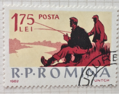 Почтовая марка Румыния (Posta Romana) Stream fishing | Год выпуска 1962 | Код каталога Михеля (Michel) RO 2084