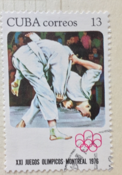 Почтовая марка Куба (Cuba correos) Judo | Год выпуска 1976 | Код каталога Михеля (Michel) CU 2140