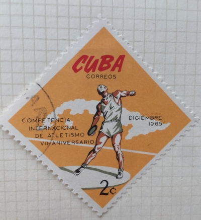 Почтовая марка Куба (Cuba correos) Discus | Год выпуска 1965 | Код каталога Михеля (Michel) CU 1104