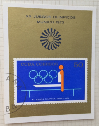 Почтовая марка Куба (Cuba correos) Turner on bars | Год выпуска 1971 | Код каталога Михеля (Michel) CU BL38
