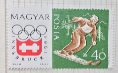 Почтовая марка Венгрия (Magyar Posta) Slalom | Год выпуска 1964 | Код каталога Михеля (Michel) HU 1975A