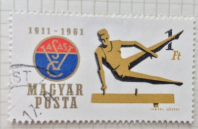 Почтовая марка Венгрия (Magyar Posta) Gymnastics | Год выпуска 1961 | Код каталога Михеля (Michel) HU 1774A