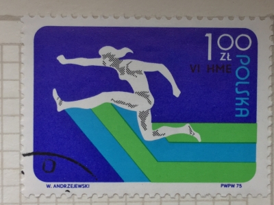 Почтовая марка Польша (Polska) Women's hurdle race | Год выпуска 1975 | Код каталога Михеля (Michel) PL 2363