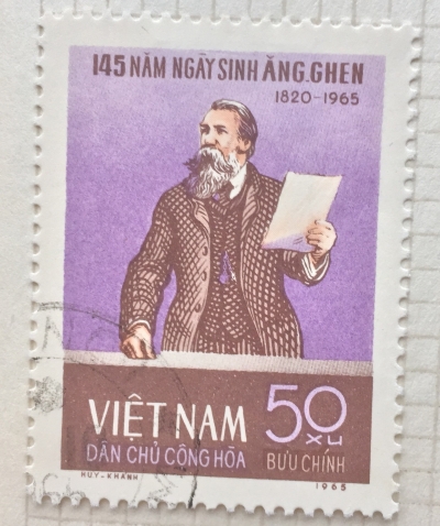 Почтовая марка Вьетнам (Vietnam) F. Engels (1820~1895) | Год выпуска 1965 | Код каталога Михеля (Michel) VN 419