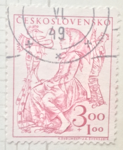 Почтовая марка Чехословакия (Ceskoslovensko ) Little Girl | Год выпуска 1948 | Код каталога Михеля (Michel) CS 561