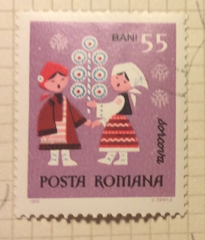Почтовая марка Румыния (Posta Romana) New Year practices | Год выпуска 1969 | Код каталога Михеля (Michel) RO 2811