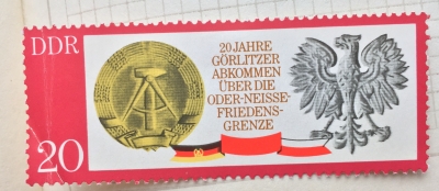 Почтовая марка ГДР (DDR) Gorlitzer treaty | Год выпуска 1970 | Код каталога Михеля (Michel) DD 1591