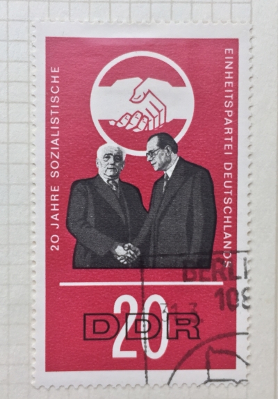 Почтовая марка ГДР (DDR) W. Pieck and O. Grotewohl | Год выпуска 1966 | Код каталога Михеля (Michel) DD 1176