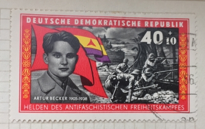 Почтовая марка ГДР (DDR) Becker, Artur | Год выпуска 1966 | Код каталога Михеля (Michel) DD 1201