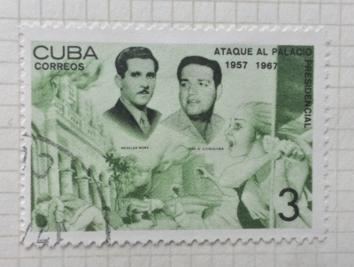 Почтовая марка Куба (Cuba correos) Menelao Mora / Jose Echeverria | Год выпуска 1967 | Код каталога Михеля (Michel) CU 1277