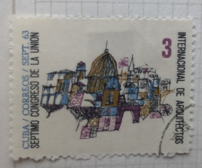 Почтовая марка Куба (Cuba correos) International Architectural Congress- City view | Год выпуска 1963 | Код каталога Михеля (Michel) CU 866
