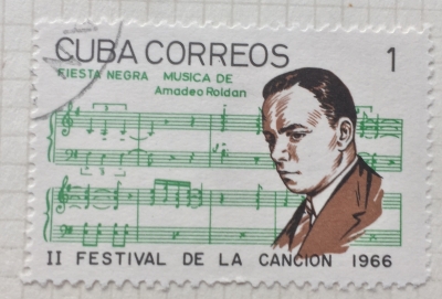 Почтовая марка Куба (Cuba correos) Amadeo Roldán (1900-1939) | Год выпуска 1966 | Код каталога Михеля (Michel) CU 1226