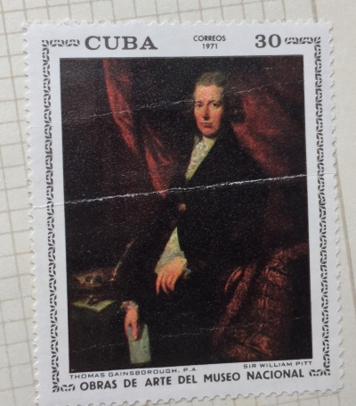 Почтовая марка Куба (Cuba correos) Sir William Pitt, Thomas Gainsborough | Год выпуска 1971 | Код каталога Михеля (Michel) CU 1720