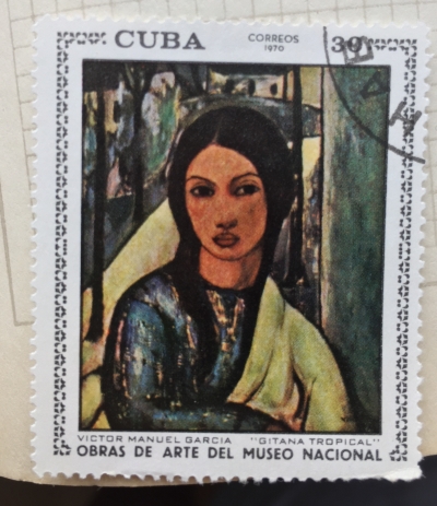 Почтовая марка Куба (Cuba correos) Gypsy,Victor Manuel Garcia | Год выпуска 1970 | Код каталога Михеля (Michel) CU 1625