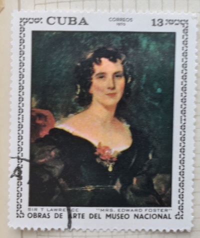 Почтовая марка Куба (Cuba correos) Mrs. Edward Foster, Thomas Lawrence | Год выпуска 1970 | Код каталога Михеля (Michel) CU 1624