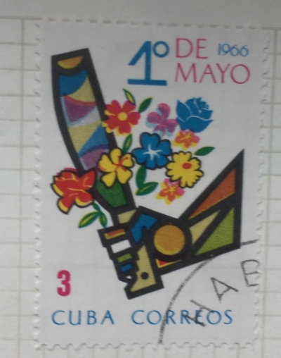 Почтовая марка Куба (Cuba correos) Labour Day | Год выпуска 1966 | Код каталога Михеля (Michel) CU 1168