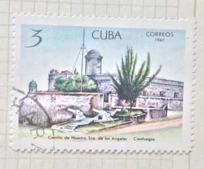Почтовая марка Куба (Cuba correos) Fortress "Nuestra Seńora de los Angeles", Cienfuegos | Год выпуска 1967 | Код каталога Михеля (Michel) CU 1369