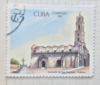 Почтовая марка Куба (Cuba correos) Franciscan monastery, Havana | Год выпуска 1967 | Код каталога Михеля (Michel) CU 1371