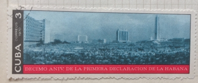 Почтовая марка Куба (Cuba correos) 10Th Anniversary of The Habana First Declaration | Год выпуска 1970 | Код каталога Михеля (Michel) CU 1626
