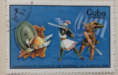Почтовая марка Куба (Cuba correos) World Fencing Championship | Год выпуска 1969 | Код каталога Михеля (Michel) CU 1510