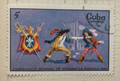 Почтовая марка Куба (Cuba correos) World Fencing Championship | Год выпуска 1969 | Код каталога Михеля (Michel) CU 1512