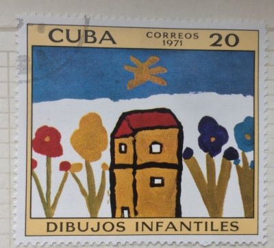 Почтовая марка Куба (Cuba correos) House with Flowers | Год выпуска 1971 | Код каталога Михеля (Michel) CU 1712
