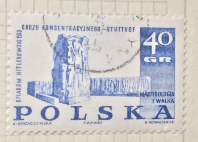 Почтовая марка Польша (Polska) Monument in Stutthof | Год выпуска 1967 | Код каталога Михеля (Michel) PL 1791