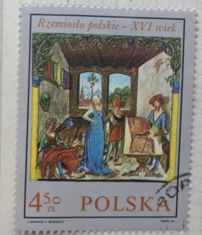 Почтовая марка Польша (Polska) Tailor | Год выпуска 1969 | Код каталога Михеля (Michel) PL 1969