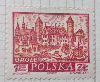 Почтовая марка Польша (Polska) Opole | Год выпуска 1960 | Код каталога Михеля (Michel) PL 1212