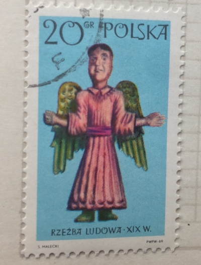 Почтовая марка Польша (Polska) Angel | Год выпуска 1969 | Код каталога Михеля (Michel) PL 1971