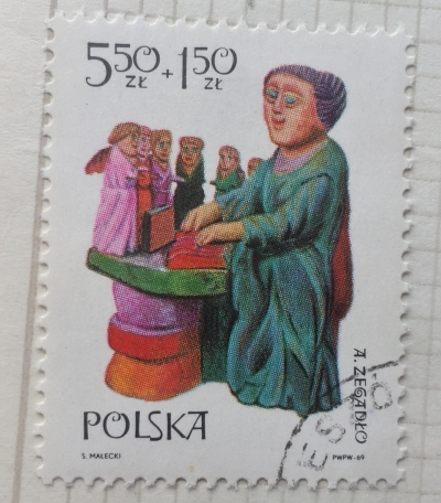 Почтовая марка Польша (Polska) Choir | Год выпуска 1969 | Код каталога Михеля (Michel) PL 1977