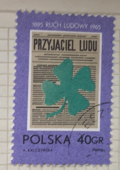 Почтовая марка Польша (Polska) "Popular Movement" In Poland, 70th Anniv. | Год выпуска 1965 | Код каталога Михеля (Michel) PL 1585