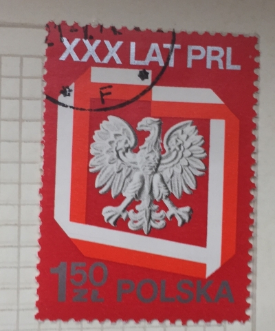 Почтовая марка Польша (Polska) Polish eagle red | Год выпуска 1974 | Код каталога Михеля (Michel) PL 2325