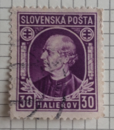 Почтовая марка Словакия (Slovensko) Andrej Hlinka II. | Год выпуска 1939 | Код каталога Михеля (Michel) SK 38XA