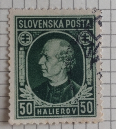 Почтовая марка Словакия (Slovensko) Andrej Hlinka II. | Год выпуска 1939 | Код каталога Михеля (Michel) SK 39XA