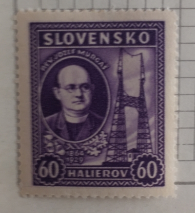 Почтовая марка Словакия (Slovensko) Jozef Murgas | Год выпуска 1939 | Код каталога Михеля (Michel) SK 46