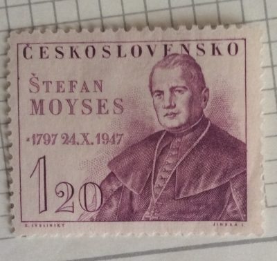 Почтовая марка Чехословакия (Ceskoslovensko ) Štefan Moysses | Год выпуска 1947 | Код каталога Михеля (Michel) CS 525