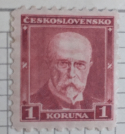 Почтовая марка Чехословакия (Ceskoslovensko ) Tomáš Garrigue Masaryk (1850-1937), president | Год выпуска 1930 | Код каталога Михеля (Michel) CS 297B