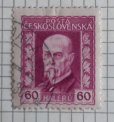 Почтовая марка Чехословакия (Ceskoslovensko ) Tomáš Garrigue Masaryk (1850-1937), president | Год выпуска 1925 | Код каталога Михеля (Michel) CS 223B