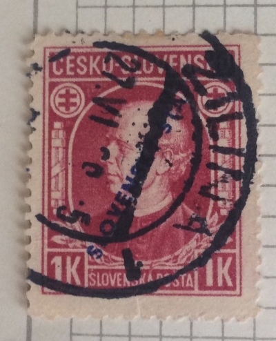 Почтовая марка Словакия (Slovensko) Andrej Hlinka II. | Год выпуска 1939 | Код каталога Михеля (Michel) SK 25A