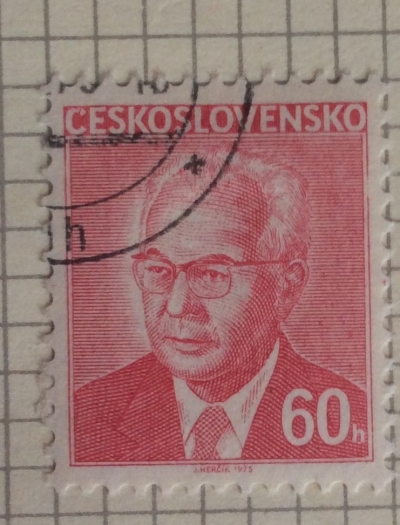 Почтовая марка Чехословакия (Ceskoslovensko) Gustav Husák (1913-1991), president | Год выпуска 1958 | Код каталога Михеля (Michel) CS 2284x