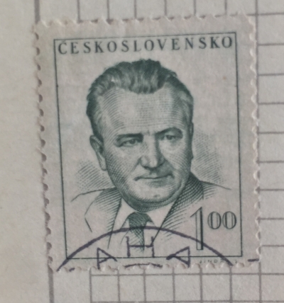 Почтовая марка Чехословакия (Ceskoslovensko) Klement Gottwald (1896-1953), president | Год выпуска 1952 | Код каталога Михеля (Michel) CS 740