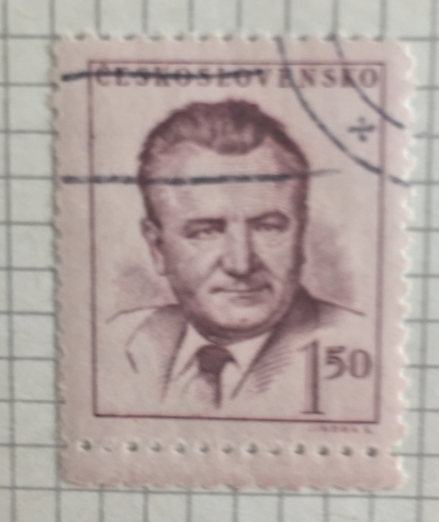Почтовая марка Чехословакия (Ceskoslovensko) Klement Gottwald (1896-1953), president | Год выпуска 1948 | Код каталога Михеля (Michel) CS 552