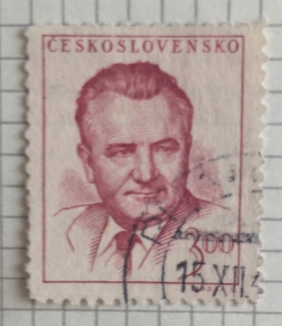 Почтовая марка Чехословакия (Ceskoslovensko) Klement Gottwald (1896-1953), president | Год выпуска 1948 | Код каталога Михеля (Michel) CS 553a