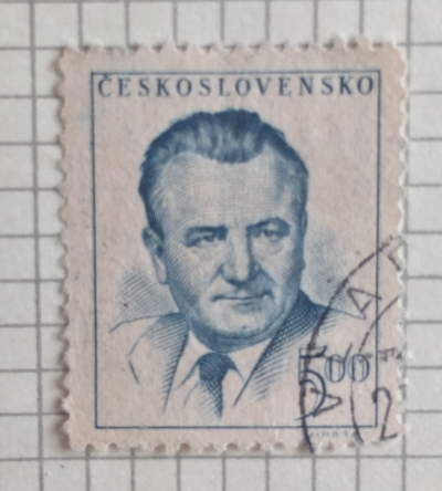 Почтовая марка Чехословакия (Ceskoslovensko) Klement Gottwald (1896-1953), president | Год выпуска 1948 | Код каталога Михеля (Michel) CS 554