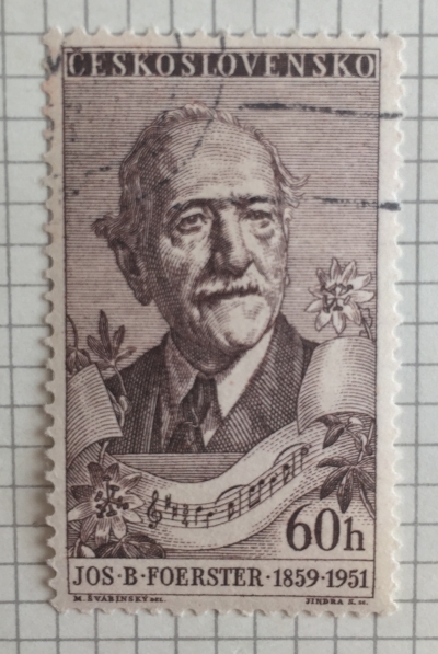 Почтовая марка Чехословакия (Ceskoslovensko) J. B. Foerster (1859-1951) | Год выпуска 1957 | Код каталога Михеля (Michel) CS 1021