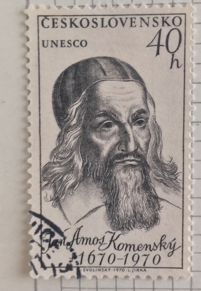 Почтовая марка Чехословакия (Ceskoslovensko) J. A. Komenský (1592-1670) | Год выпуска 1970 | Код каталога Михеля (Michel) CS 1922